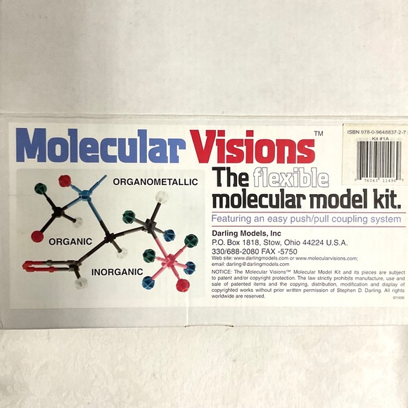 Molecular Visions the Flexible molecular model kit ##1A.  119 pieces. - Picture 2 of 3